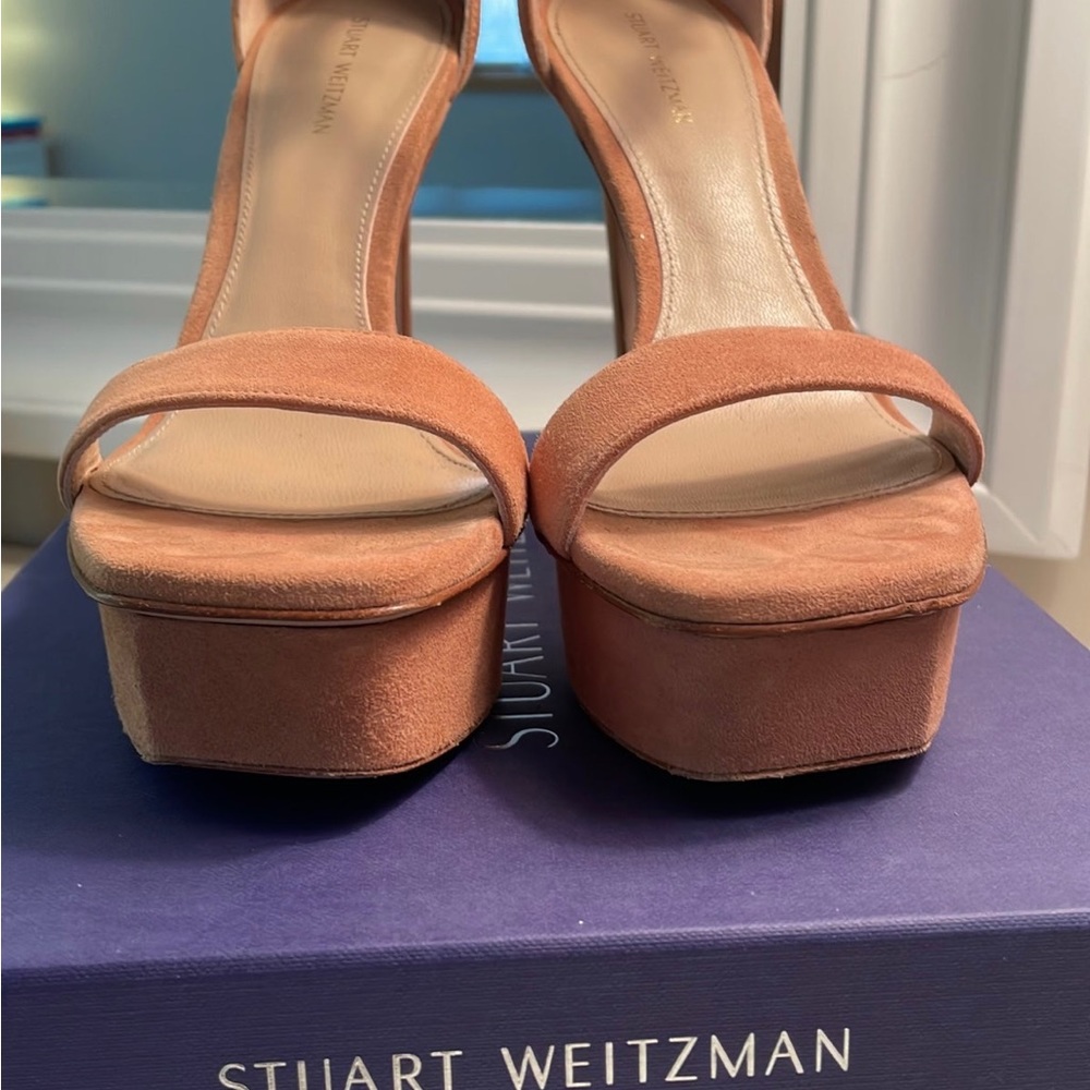 Stuart Weitzman Backupplat nude- size 7 - Picture 5 of 9